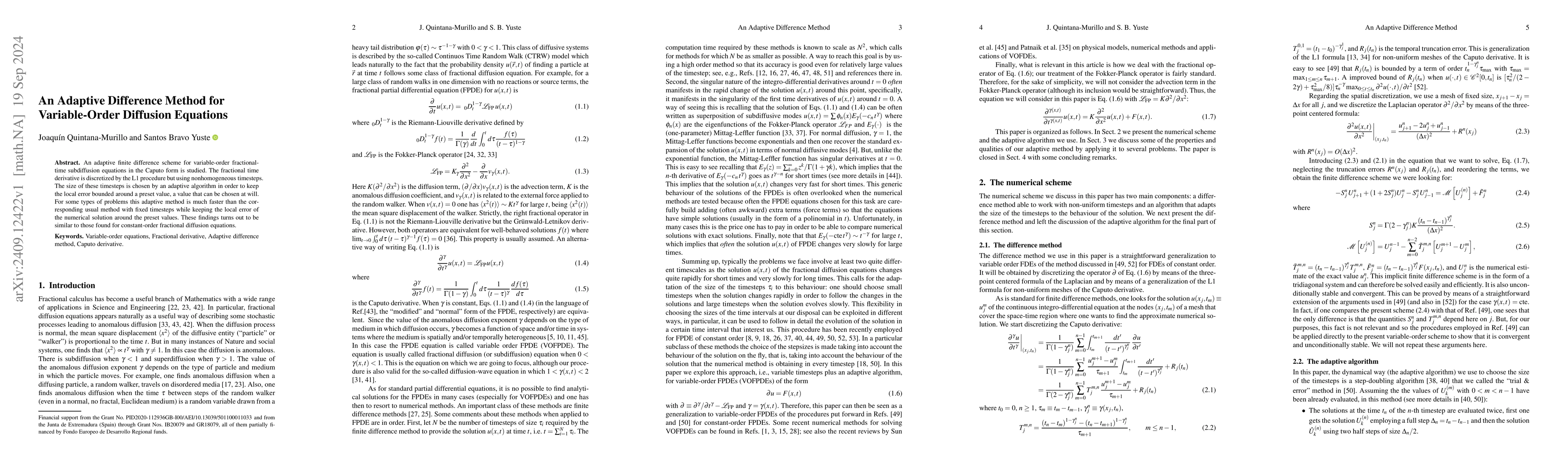 Thumbnail for An Adaptive Difference Method for Variable-Order Diffusion Equations