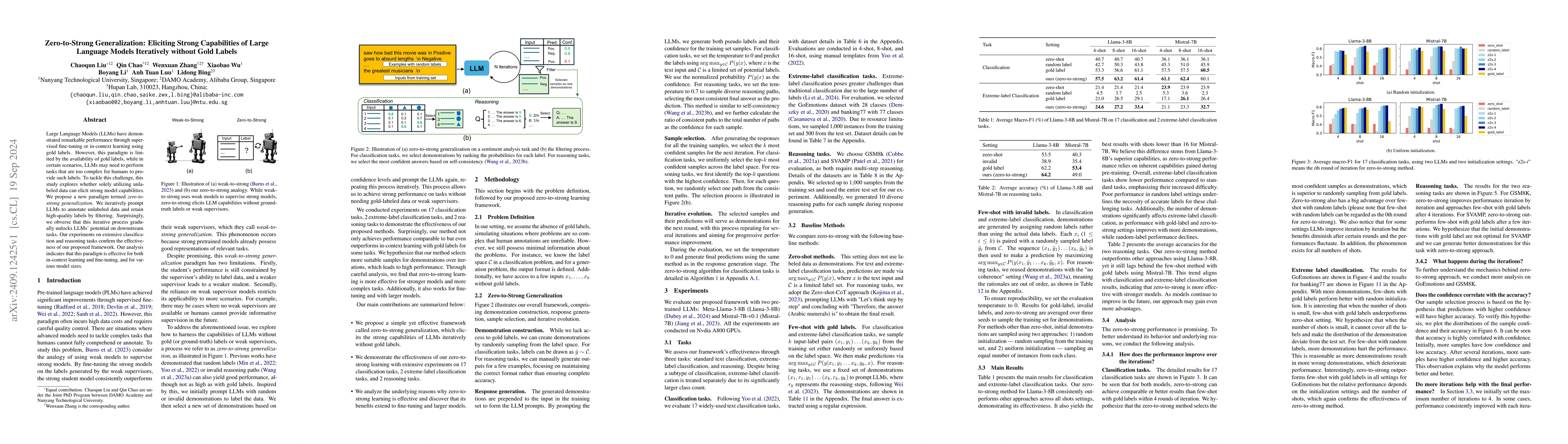 Thumbnail for Zero-to-Strong Generalization: Eliciting Strong Capabilities of Large
  Language Models Iteratively without Gold Labels