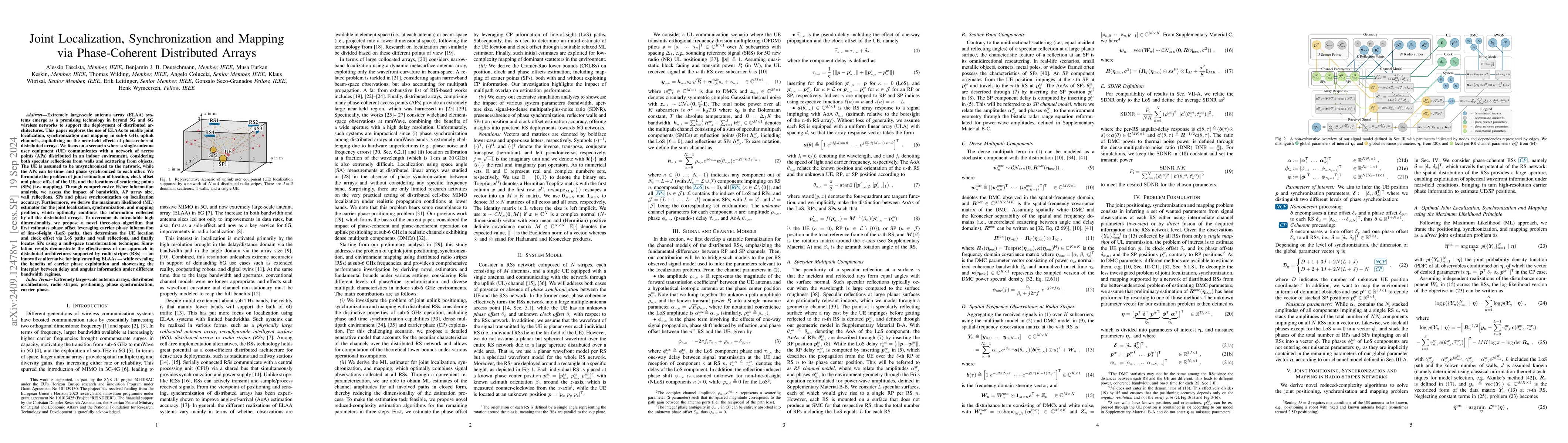 Thumbnail for Joint Localization, Synchronization and Mapping via Phase-Coherent
  Distributed Arrays