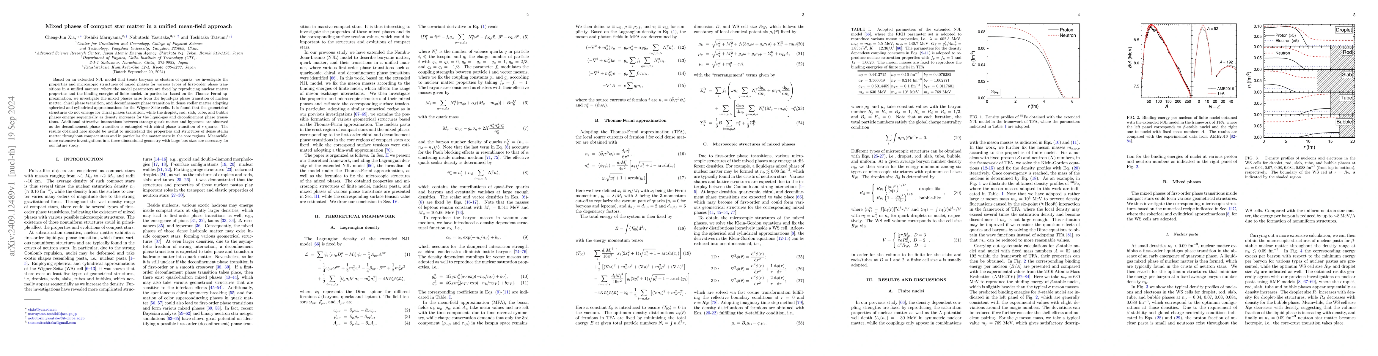 Thumbnail for Mixed phases of compact star matter in a unified mean-field approach