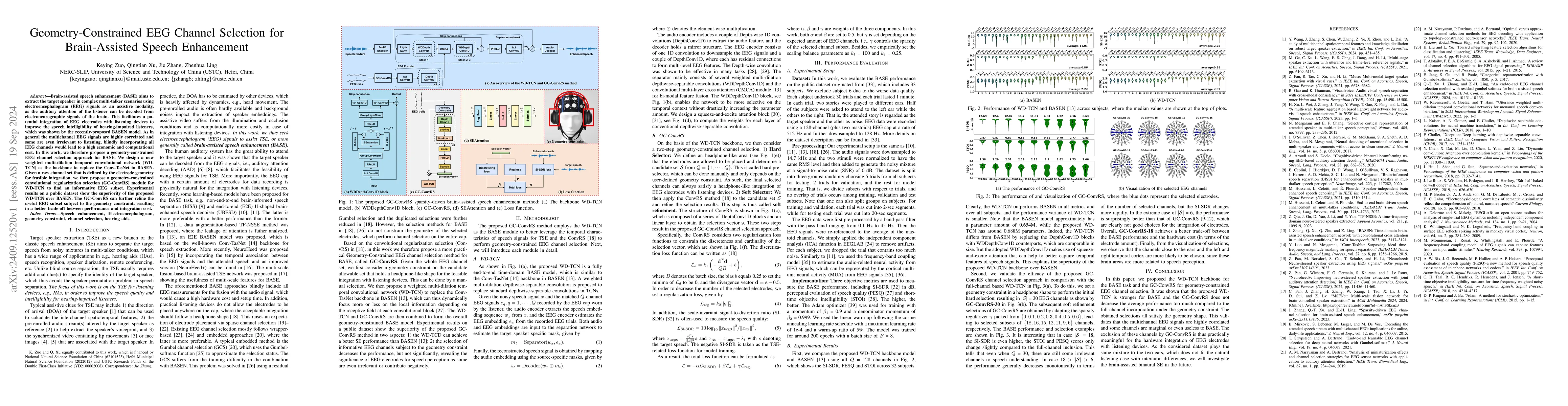 Thumbnail for Geometry-Constrained EEG Channel Selection for Brain-Assisted Speech
  Enhancement