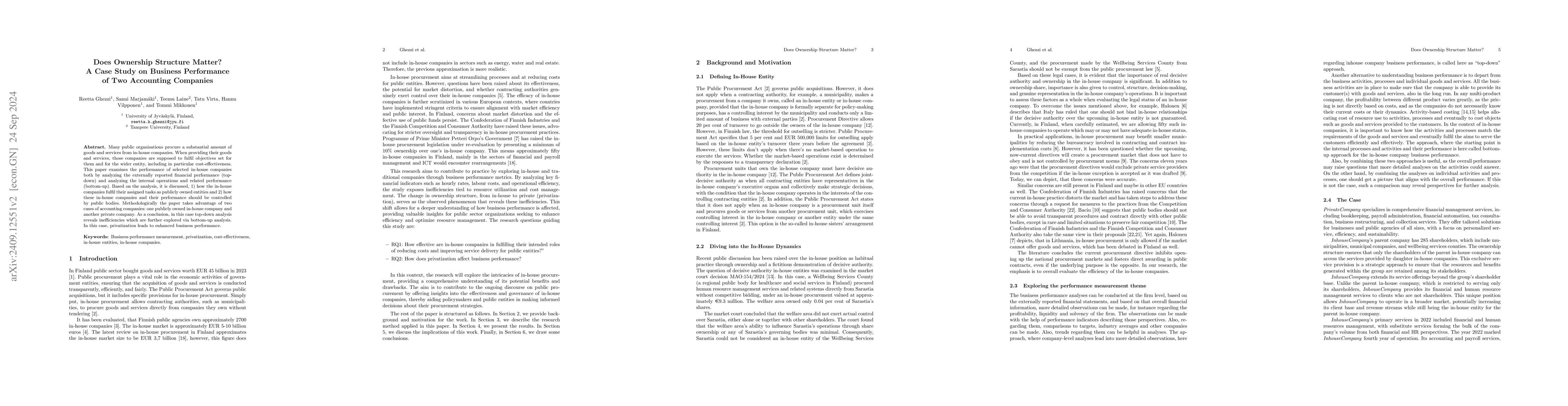 Thumbnail for Does Ownership Structure Matter? A Case Study on Business Performance of
  Two Accounting Companies