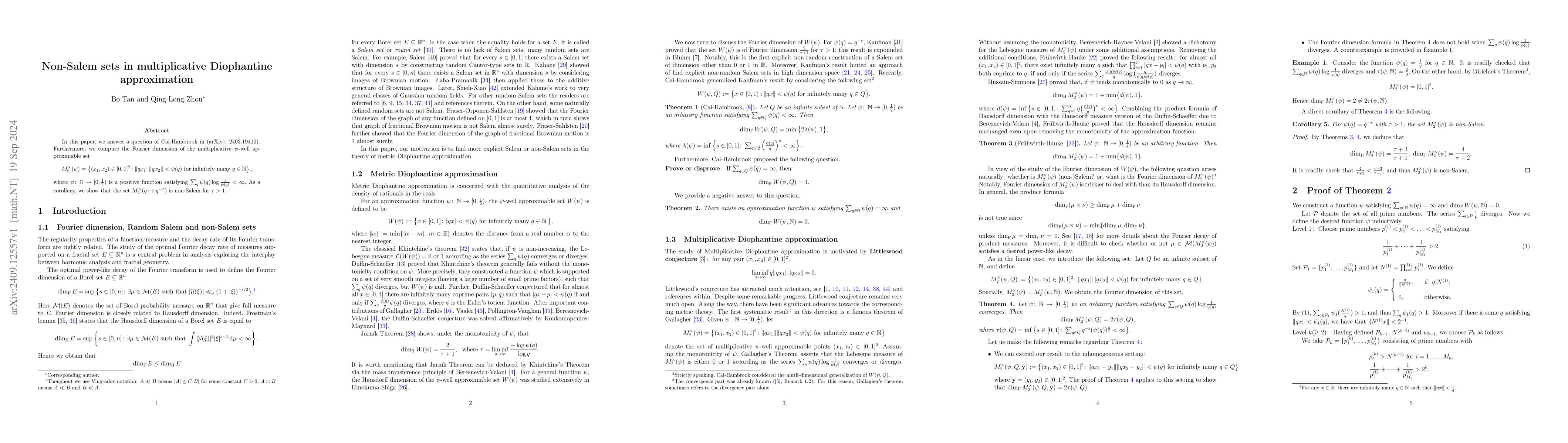 Thumbnail for Non-Salem sets in multiplicative Diophantine approximation