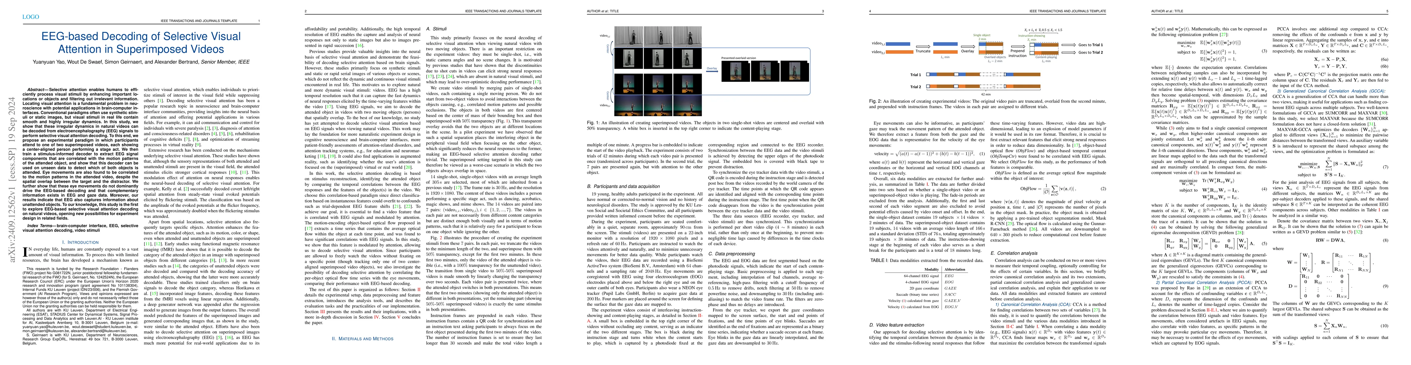 Thumbnail for EEG-based Decoding of Selective Visual Attention in Superimposed Videos