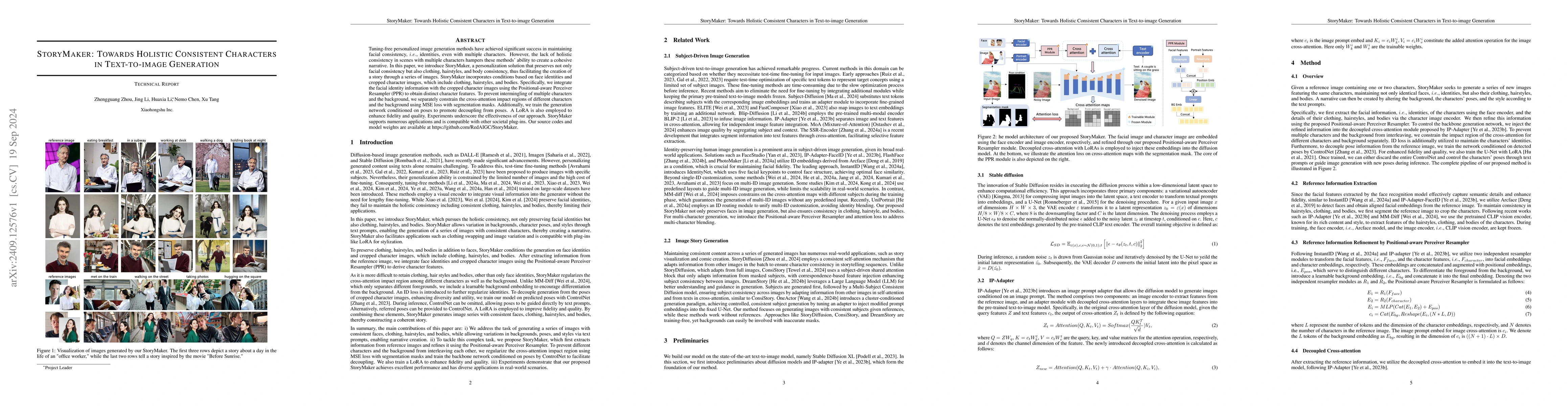 Thumbnail for StoryMaker: Towards Holistic Consistent Characters in Text-to-image
  Generation