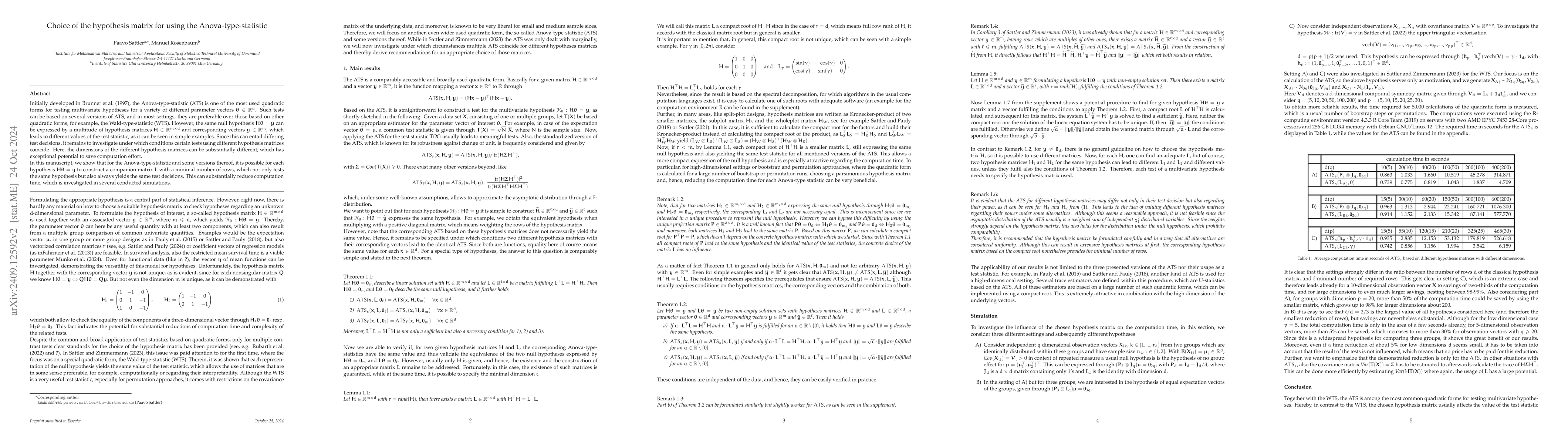 Thumbnail for Choice of the hypothesis matrix for using the Anova-type-statistic