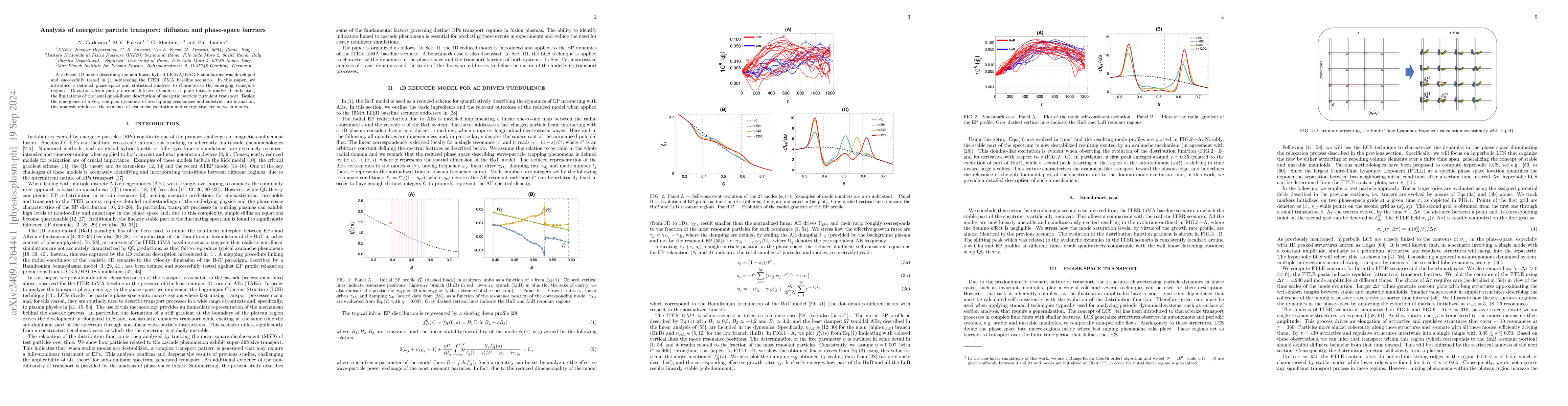Thumbnail for Analysis of energetic particle transport: diffusion and phase-space
  barriers