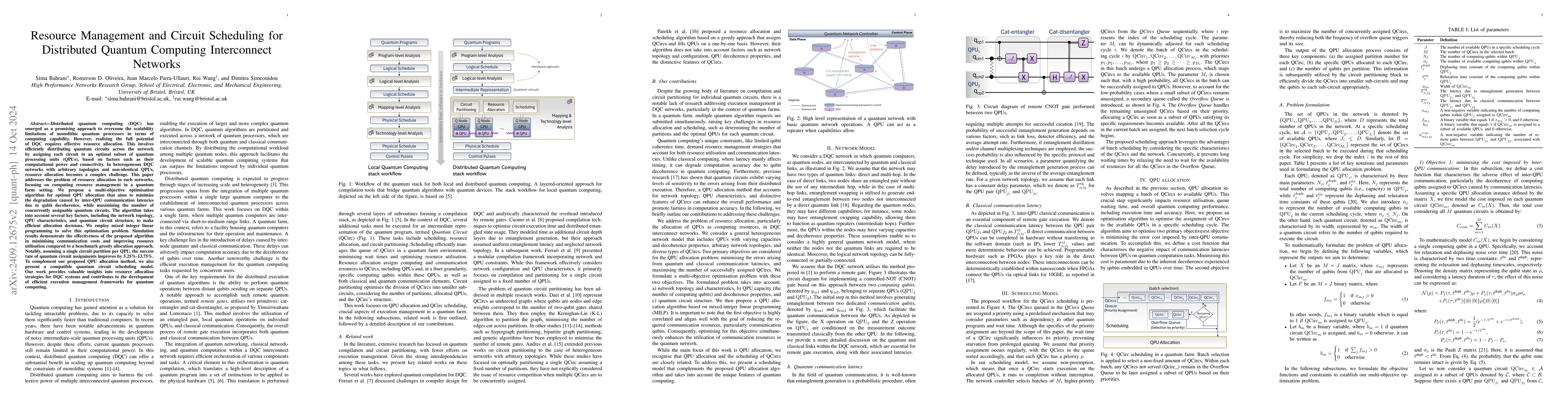 Thumbnail for Resource Management and Circuit Scheduling for Distributed Quantum
  Computing Interconnect Networks