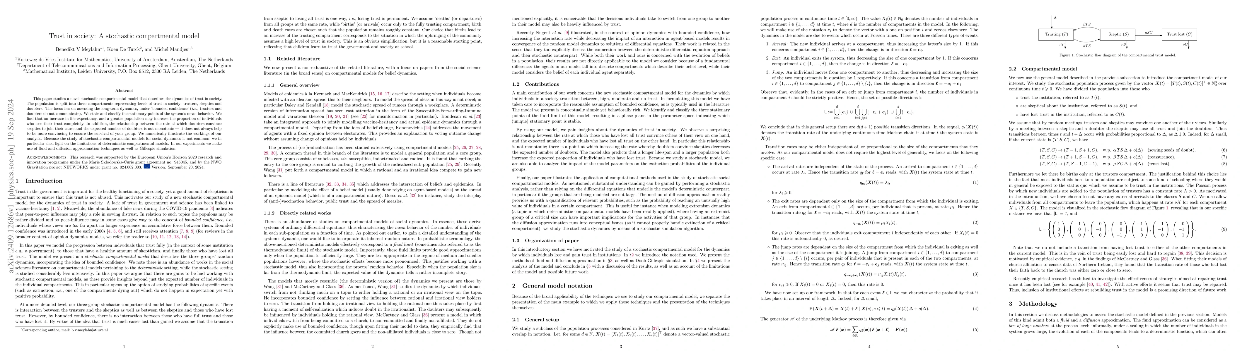 Thumbnail for Trust in society: A stochastic compartmental model