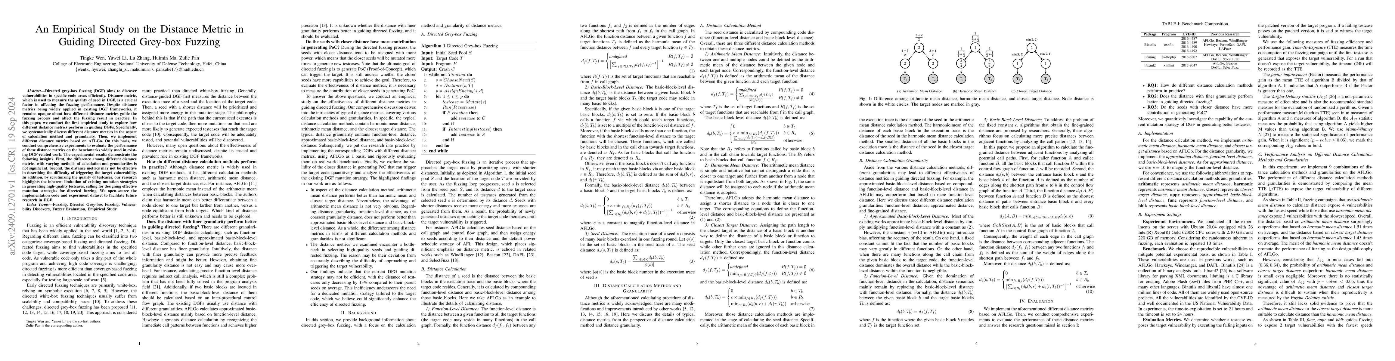 Thumbnail for An Empirical Study on the Distance Metric in Guiding Directed Grey-box
  Fuzzing
