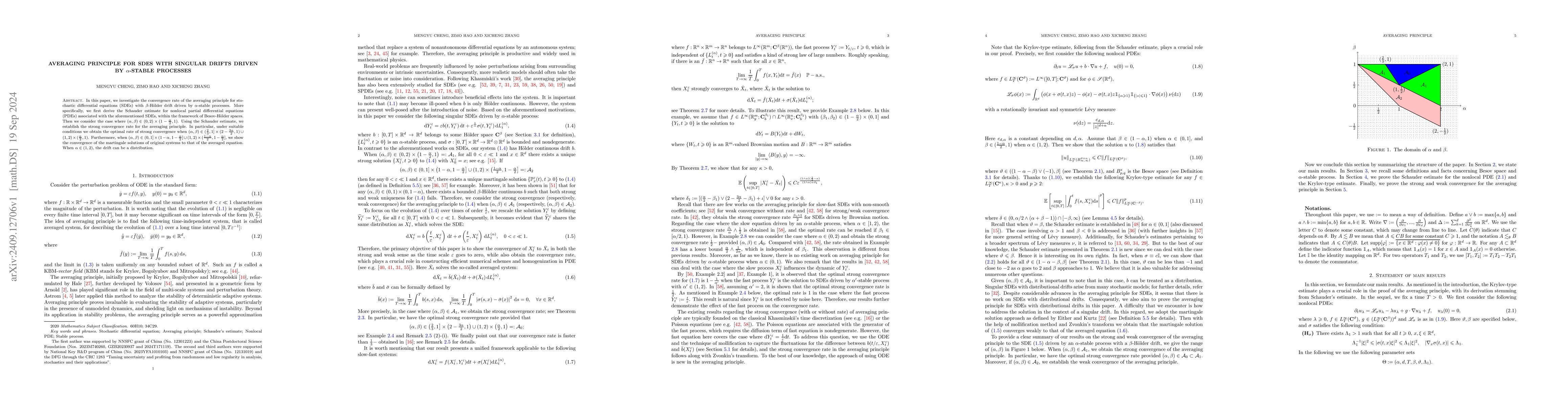 Thumbnail for Averaging principle for SDEs with singular drifts driven by
  $α$-stable processes