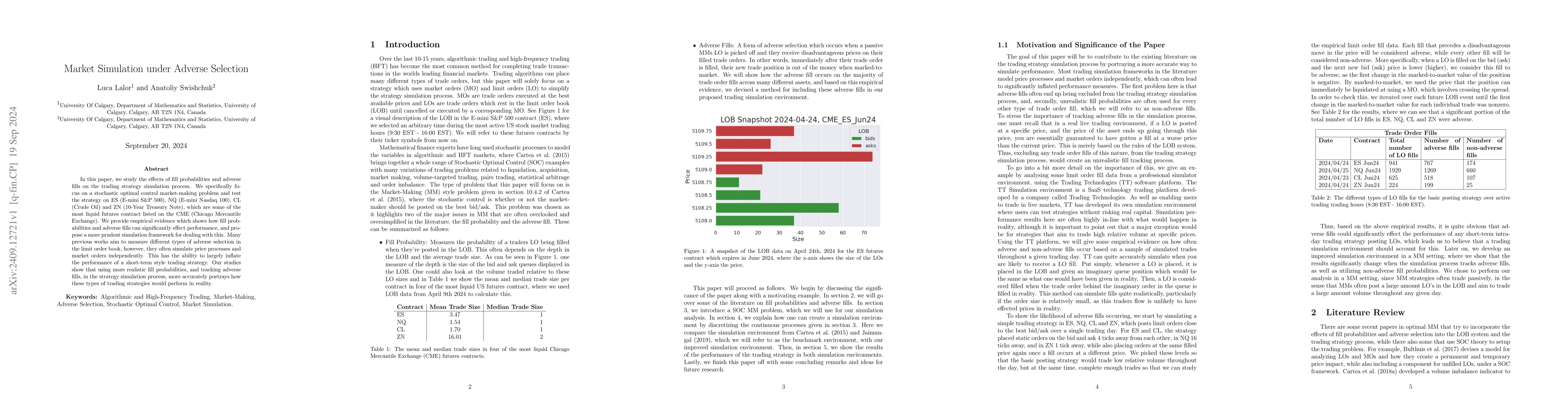 Thumbnail for Market Simulation under Adverse Selection