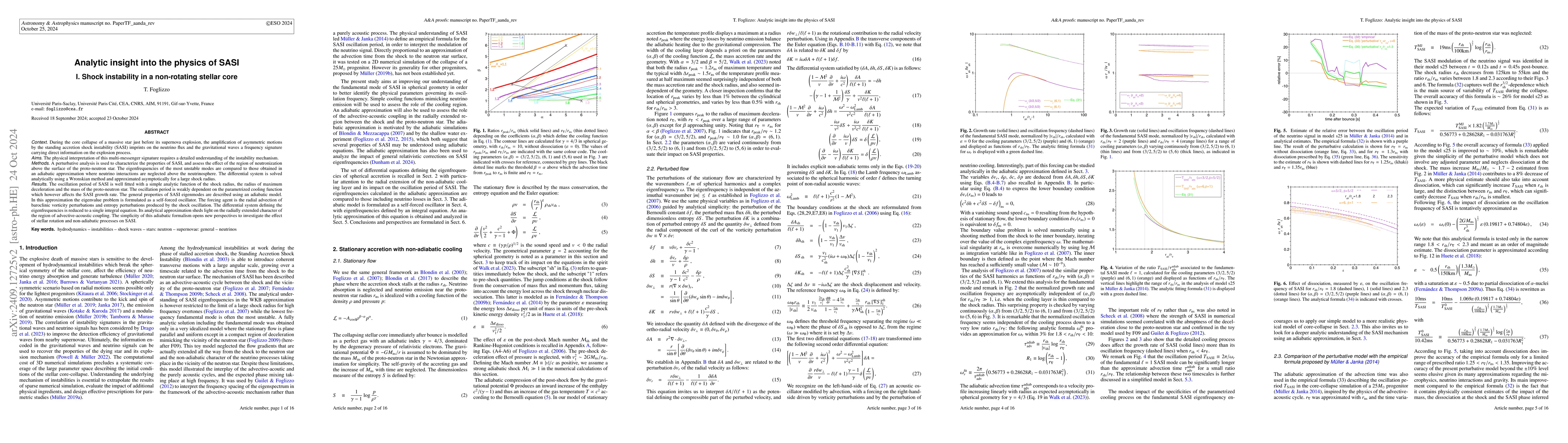 Thumbnail for Analytic insight into the physics of SASI I. Shock instability in a
  non-rotating stellar core