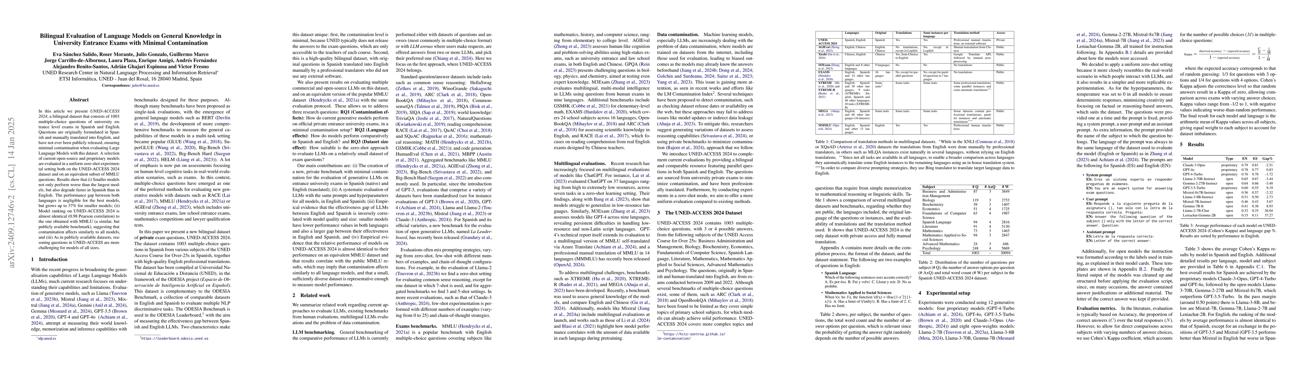Thumbnail for Bilingual Evaluation of Language Models on General Knowledge in
  University Entrance Exams with Minimal Contamination