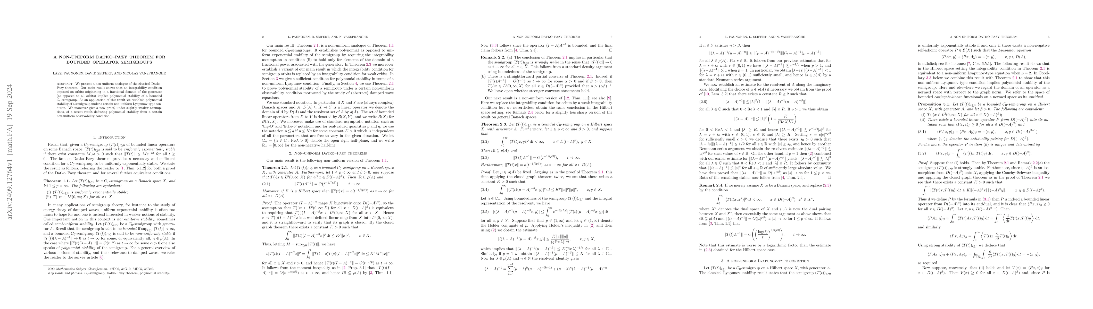 Thumbnail for A non-uniform Datko-Pazy theorem for bounded operator semigroups