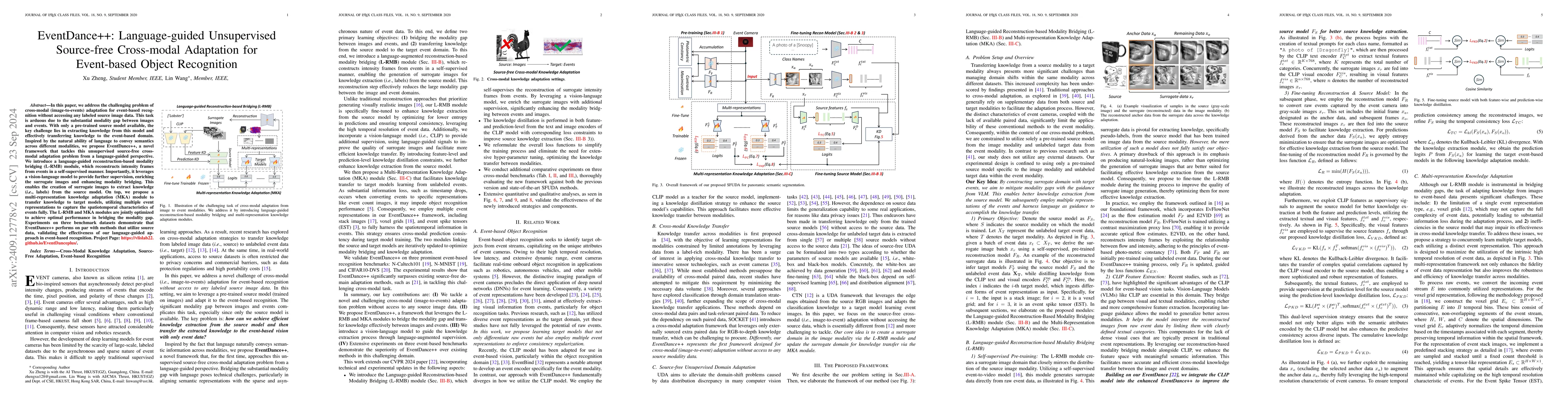 Thumbnail for EventDance++: Language-guided Unsupervised Source-free Cross-modal
  Adaptation for Event-based Object Recognition