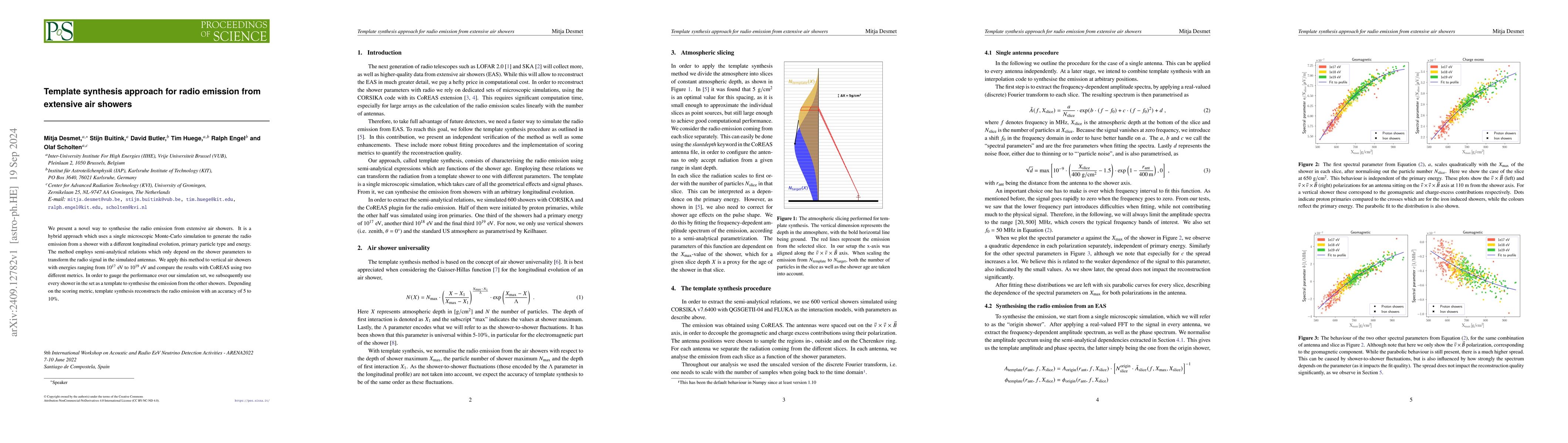 Thumbnail for Template synthesis approach for radio emission from extensive air
  showers