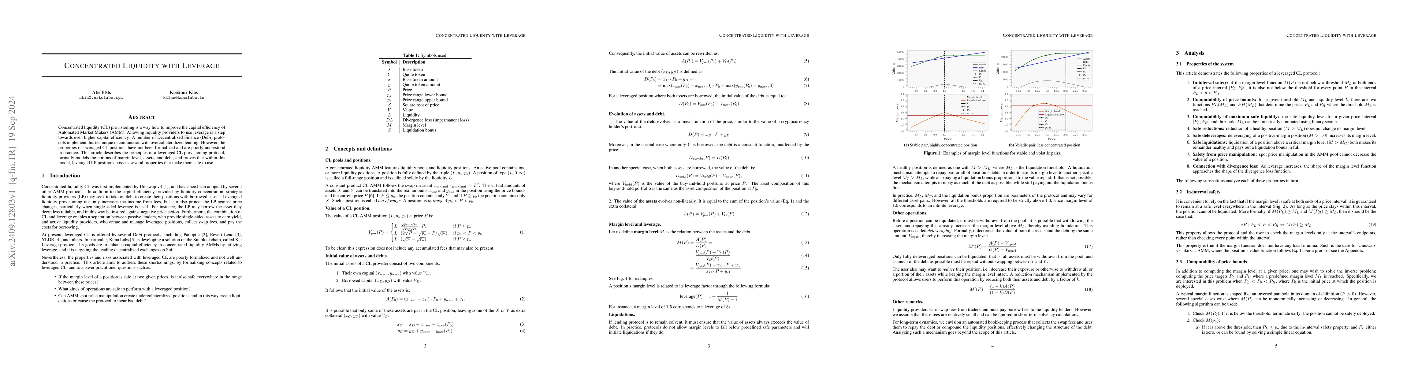 Thumbnail for Concentrated Liquidity with Leverage