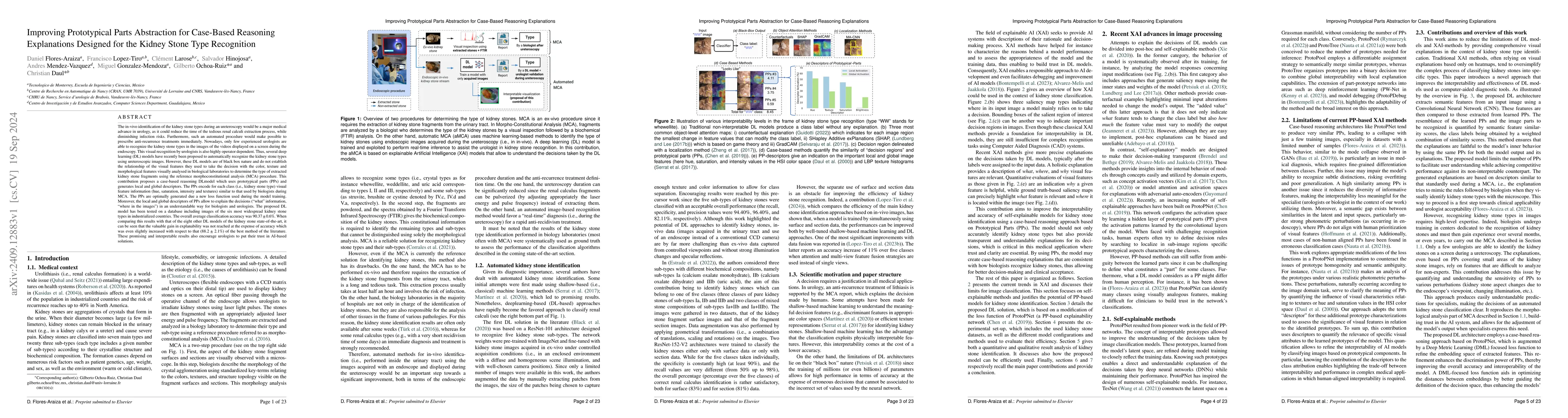 Thumbnail for Improving Prototypical Parts Abstraction for Case-Based Reasoning
  Explanations Designed for the Kidney Stone Type Recognition