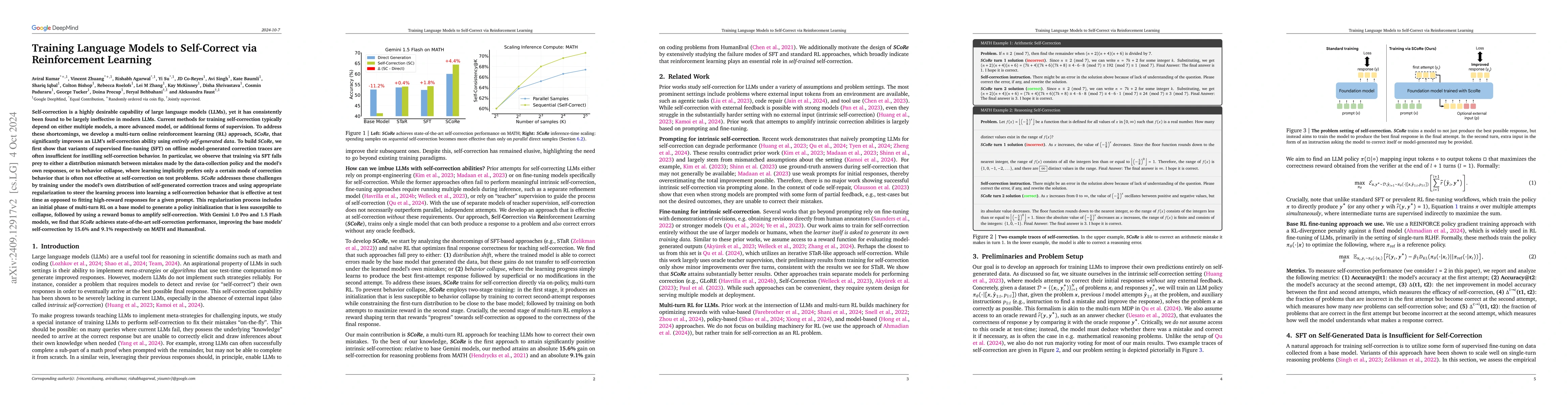 Thumbnail for Training Language Models to Self-Correct via Reinforcement Learning
