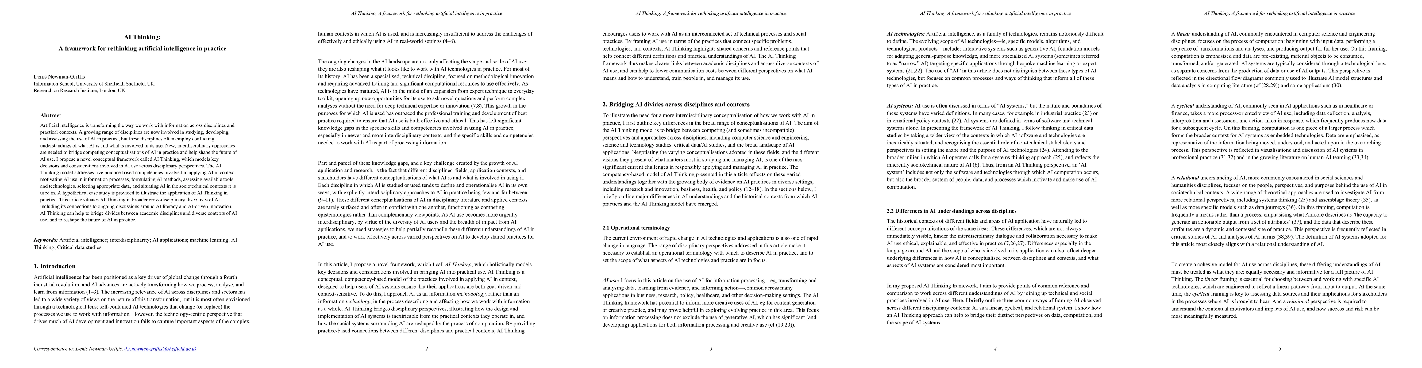 Thumbnail for AI Thinking: A framework for rethinking artificial intelligence in
  practice