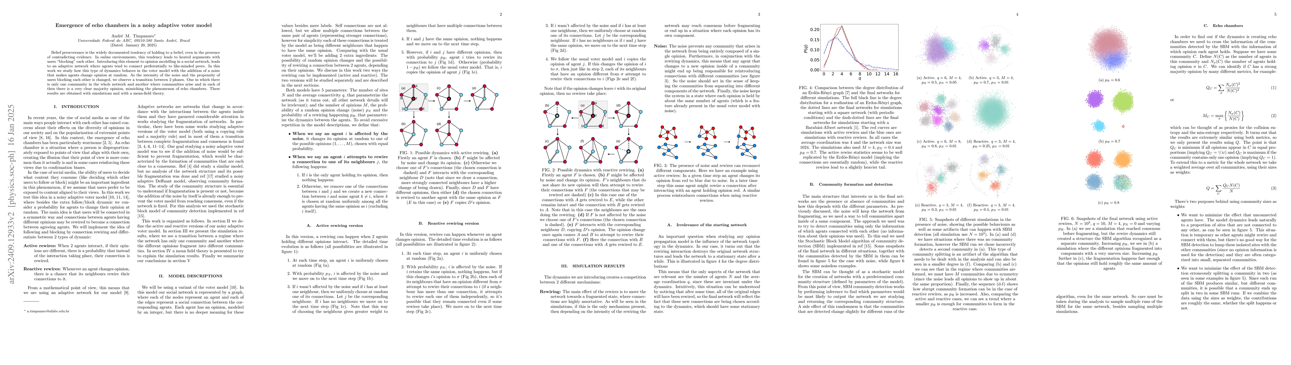 Thumbnail for Emergence of echo chambers in a noisy adaptive voter model