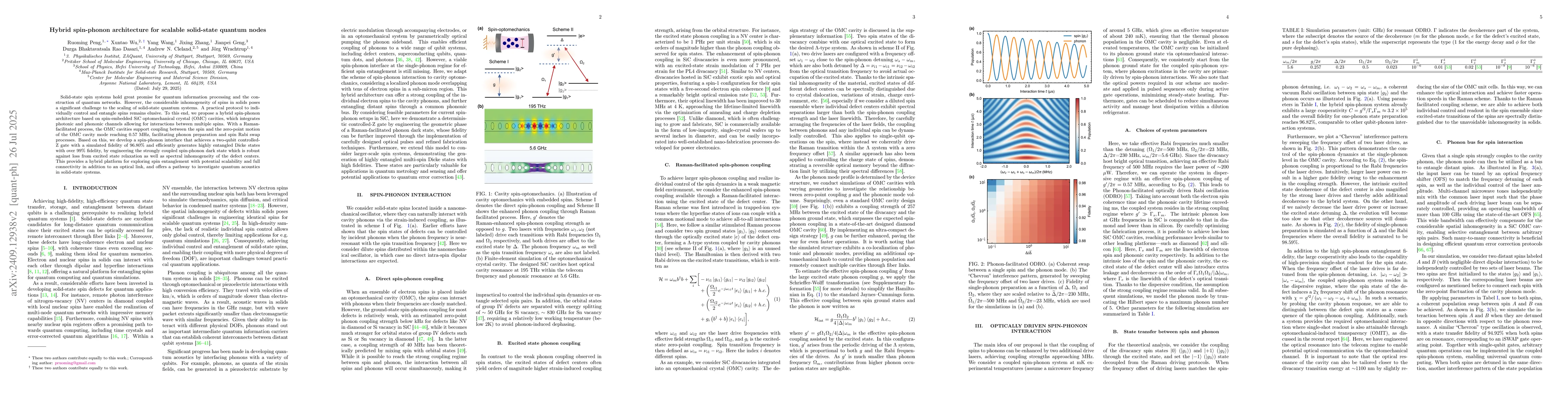 Thumbnail for Hybrid spin-phonon architecture for scalable solid-state quantum nodes