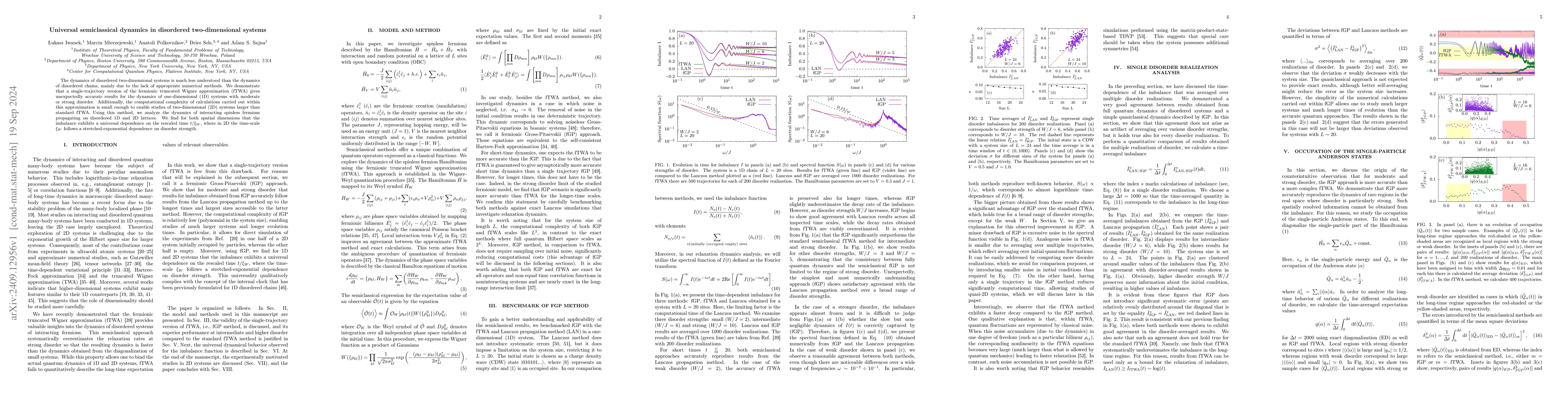 Thumbnail for Universal semiclassical dynamics in disordered two-dimensional systems