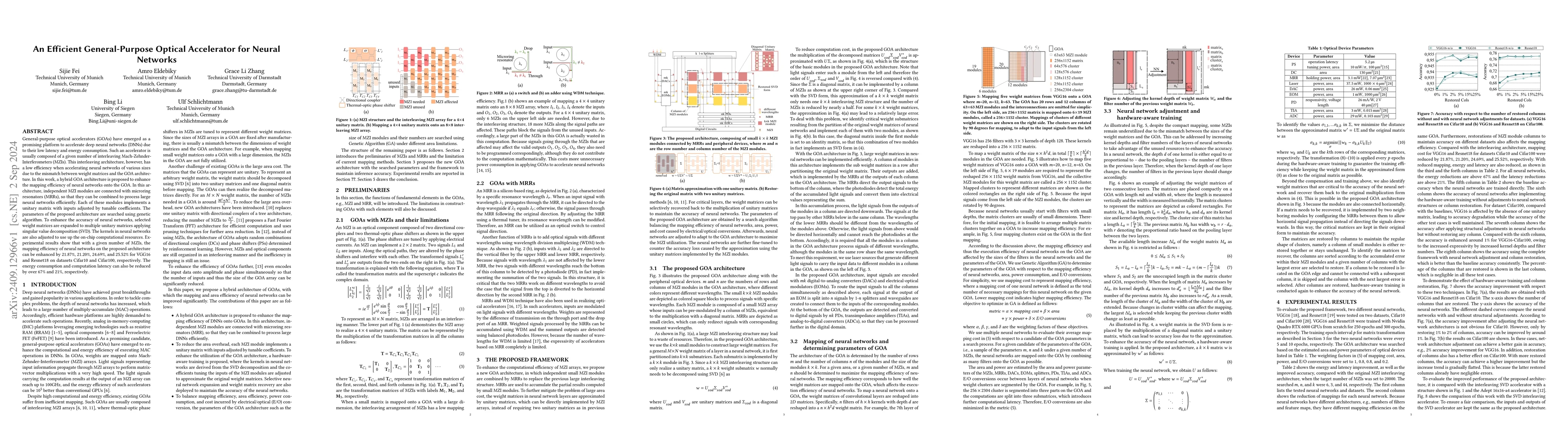 Thumbnail for An Efficient General-Purpose Optical Accelerator for Neural Networks