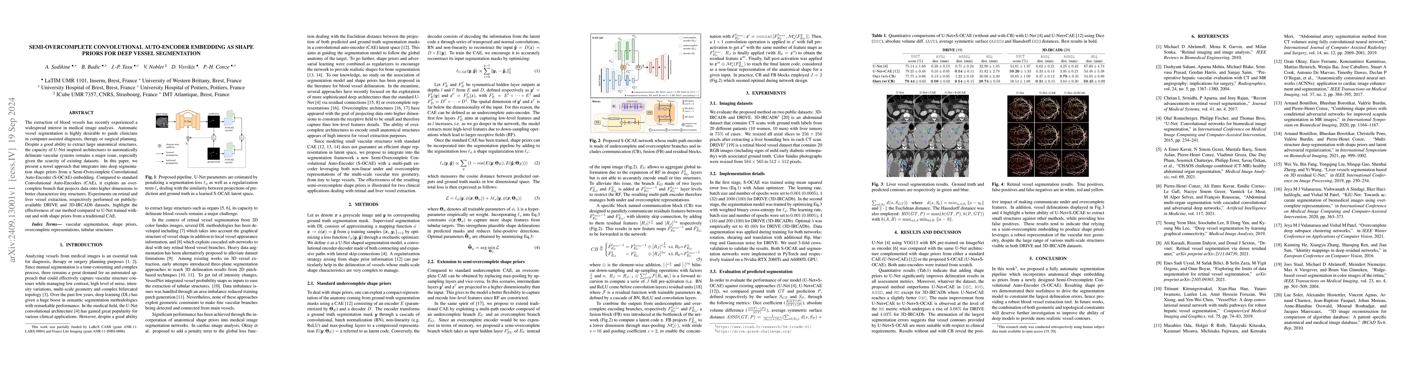 Thumbnail for Semi-overcomplete convolutional auto-encoder embedding as shape priors
  for deep vessel segmentation