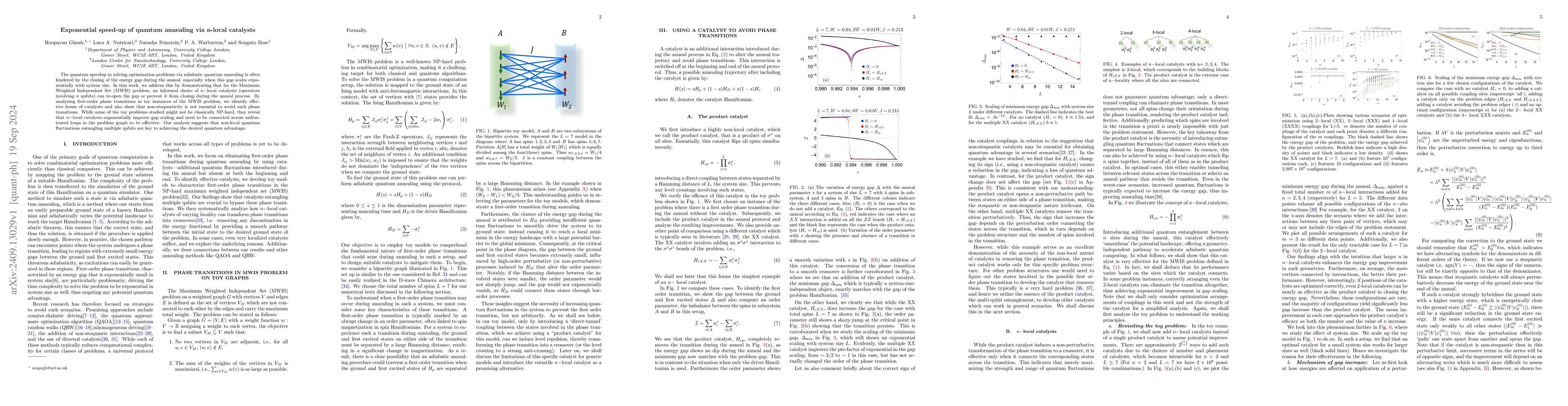 Thumbnail for Exponential speed-up of quantum annealing via n-local catalysts