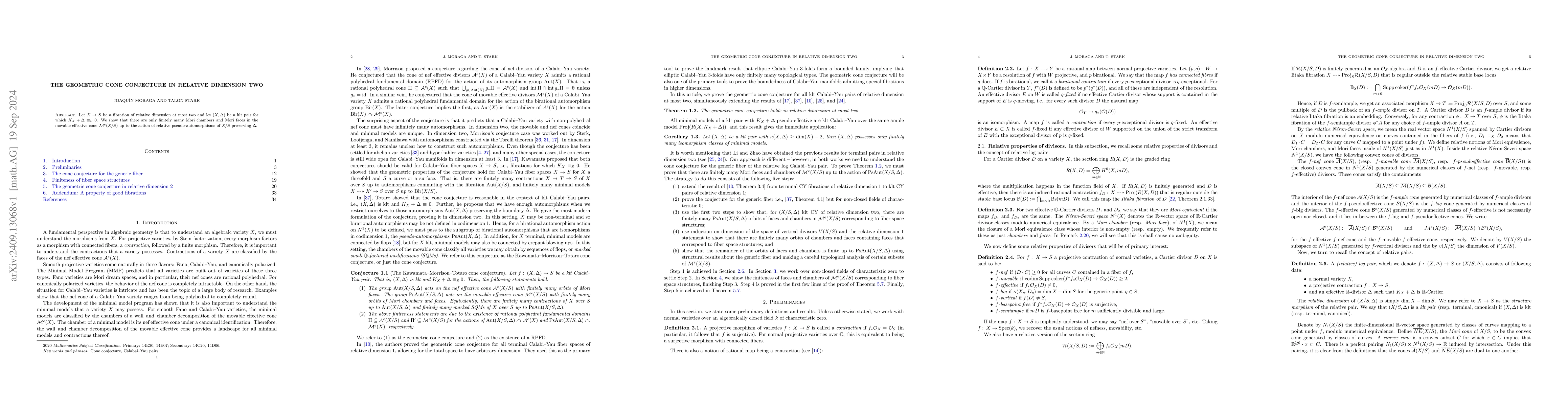 Thumbnail for The geometric cone conjecture in relative dimension two
