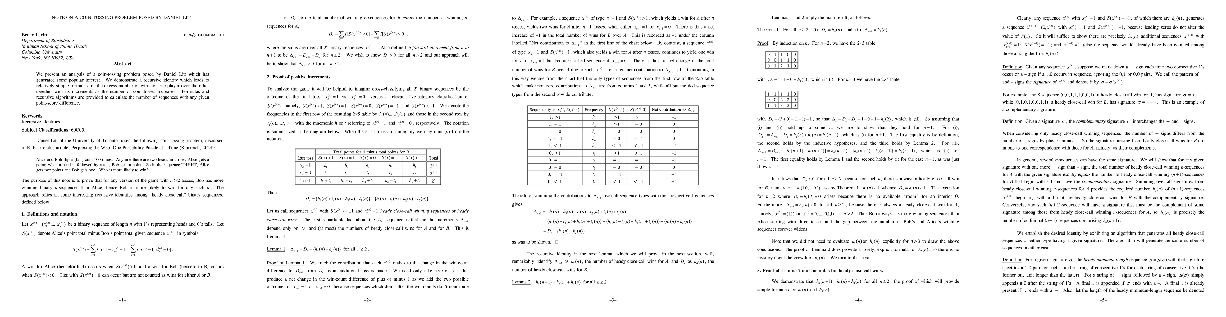 Thumbnail for Note on a Coin Tossing Problem Posed by Daniel Litt
