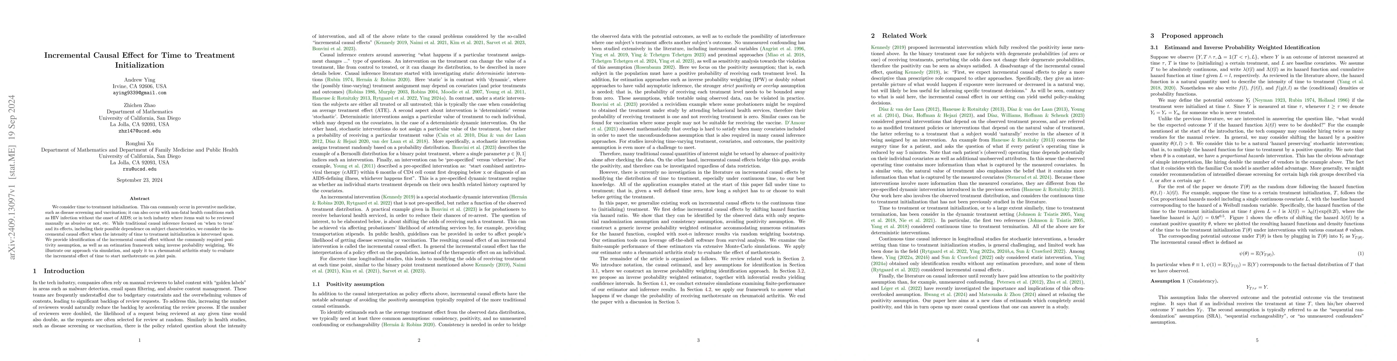 Thumbnail for Incremental Causal Effect for Time to Treatment Initialization
