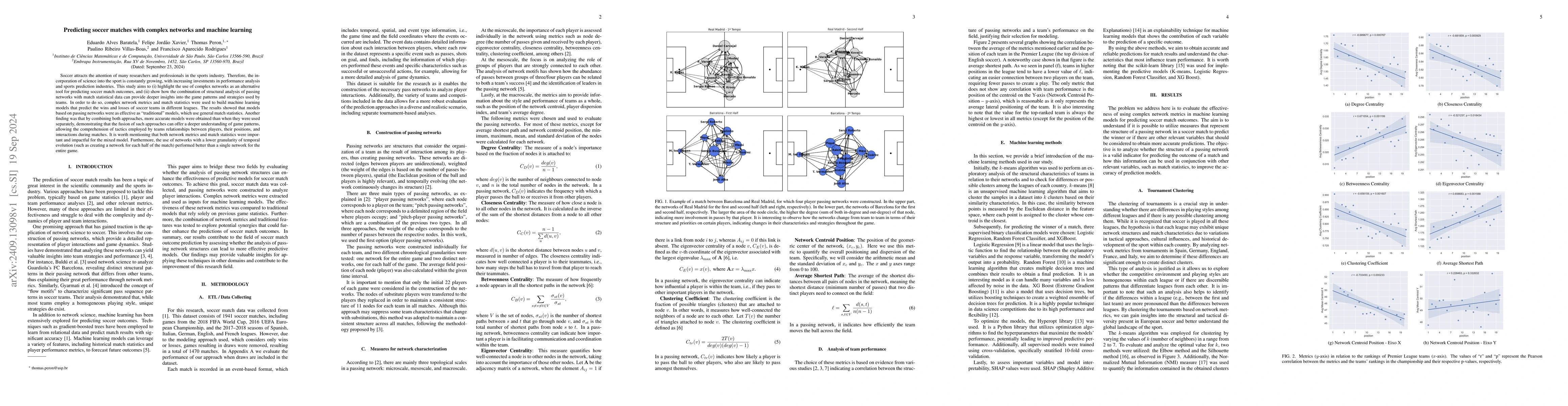 Thumbnail for Predicting soccer matches with complex networks and machine learning