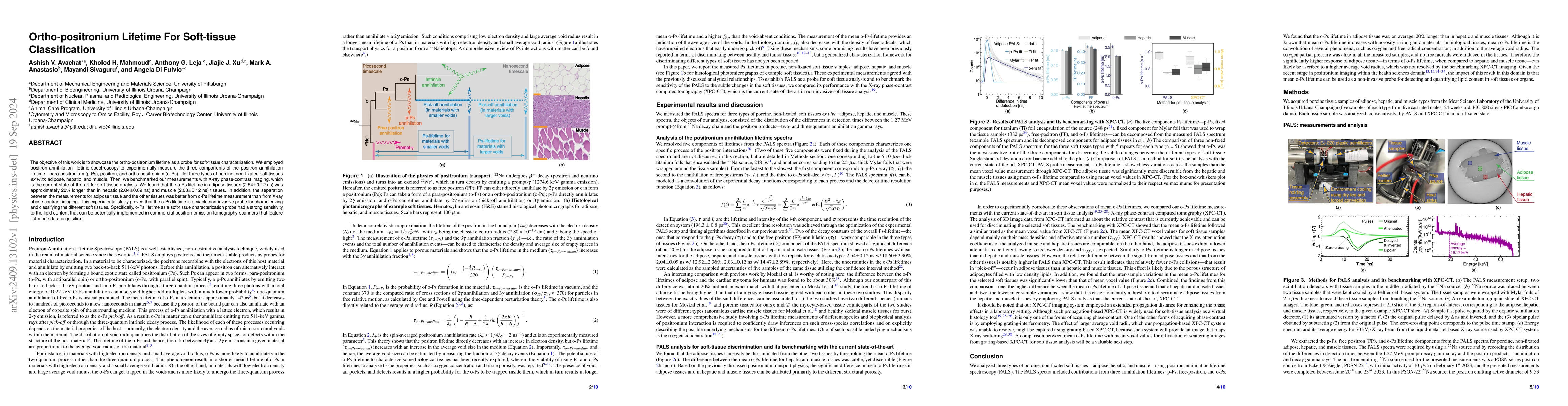 Thumbnail for Ortho-positronium Lifetime For Soft-tissue Classification