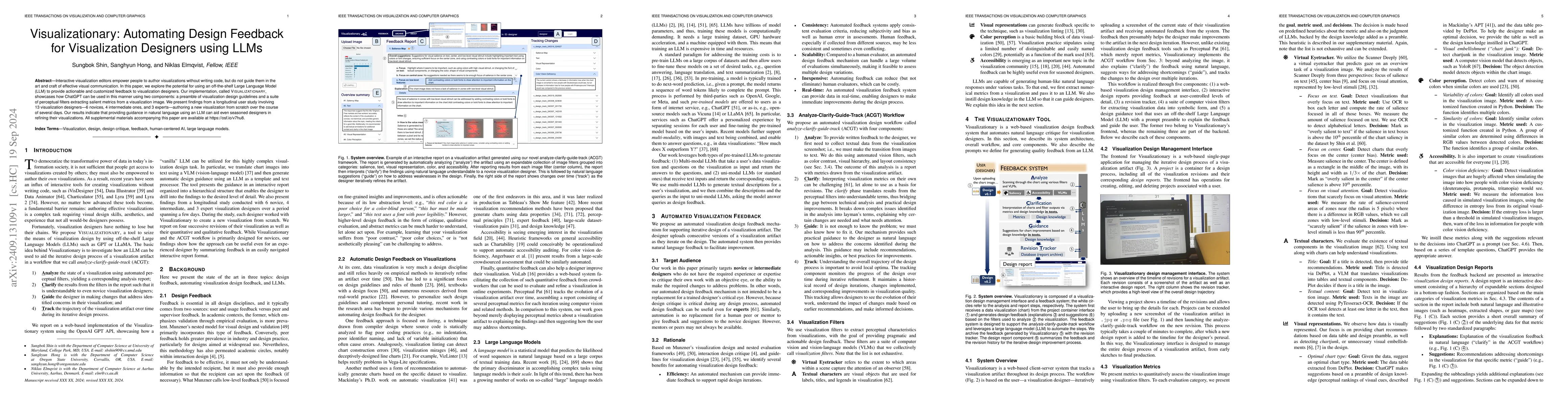 Thumbnail for Visualizationary: Automating Design Feedback for Visualization Designers
  using LLMs