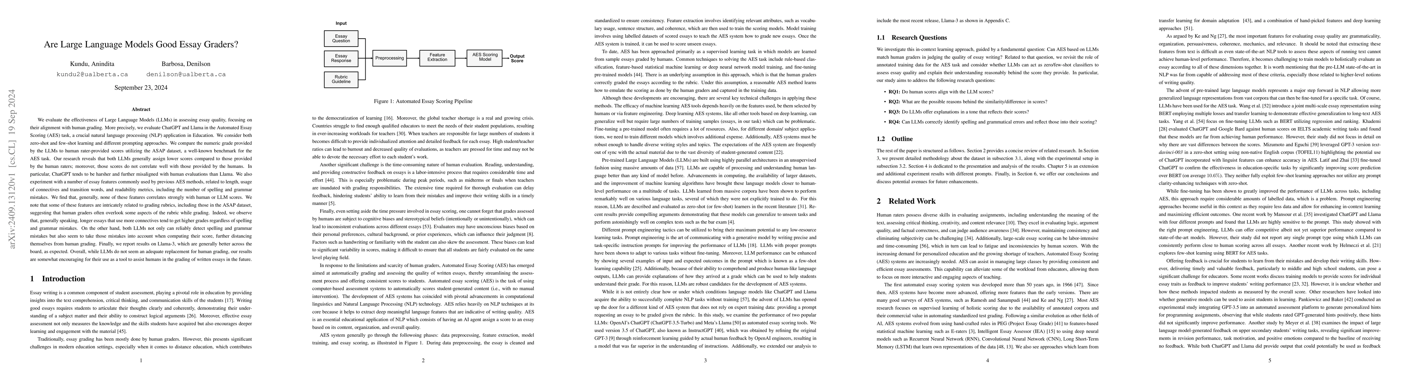 Thumbnail for Are Large Language Models Good Essay Graders?