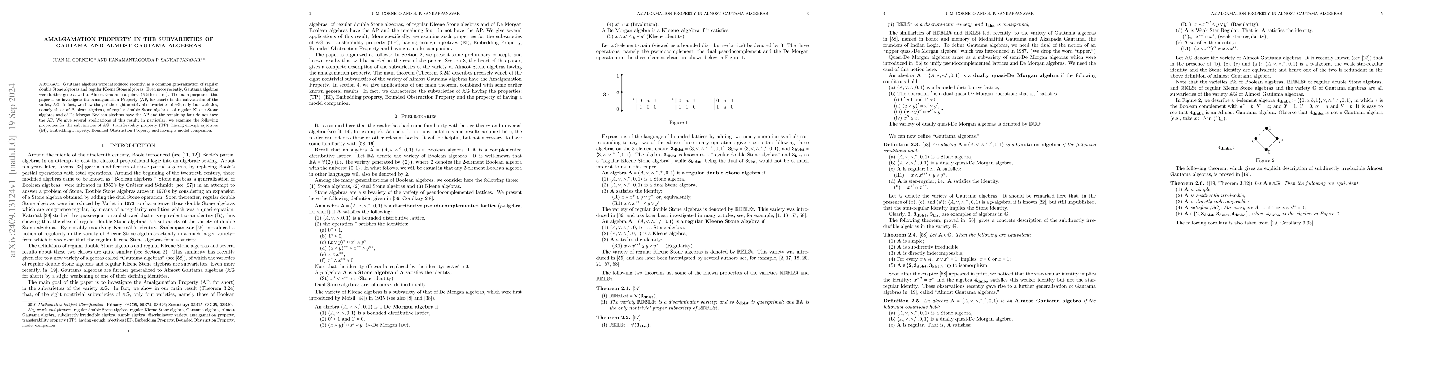 Thumbnail for Amalgamation Property in the subvarieties of Gautama and Almost Gautama
  algebras