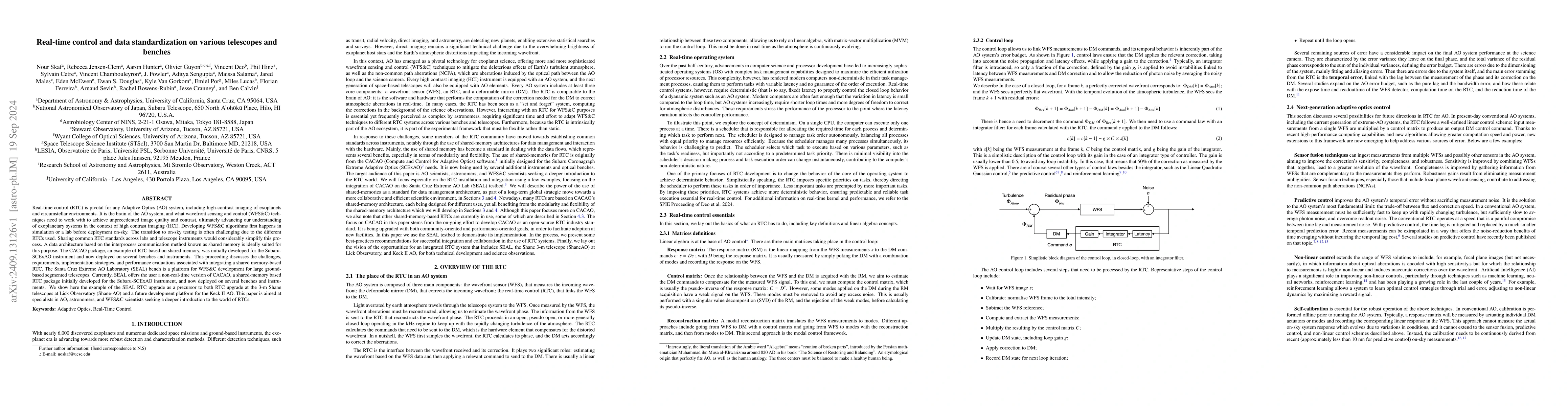 Thumbnail for Real-time control and data standardization on various telescopes and
  benches