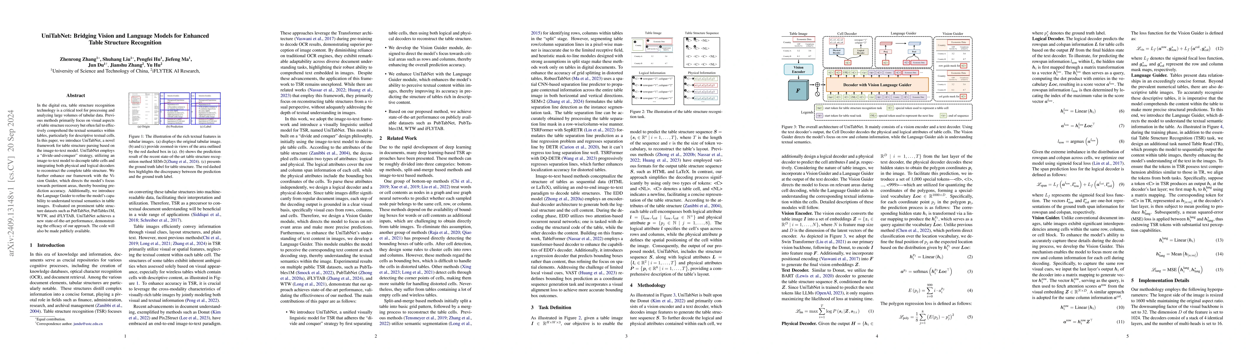 Thumbnail for UniTabNet: Bridging Vision and Language Models for Enhanced Table
  Structure Recognition