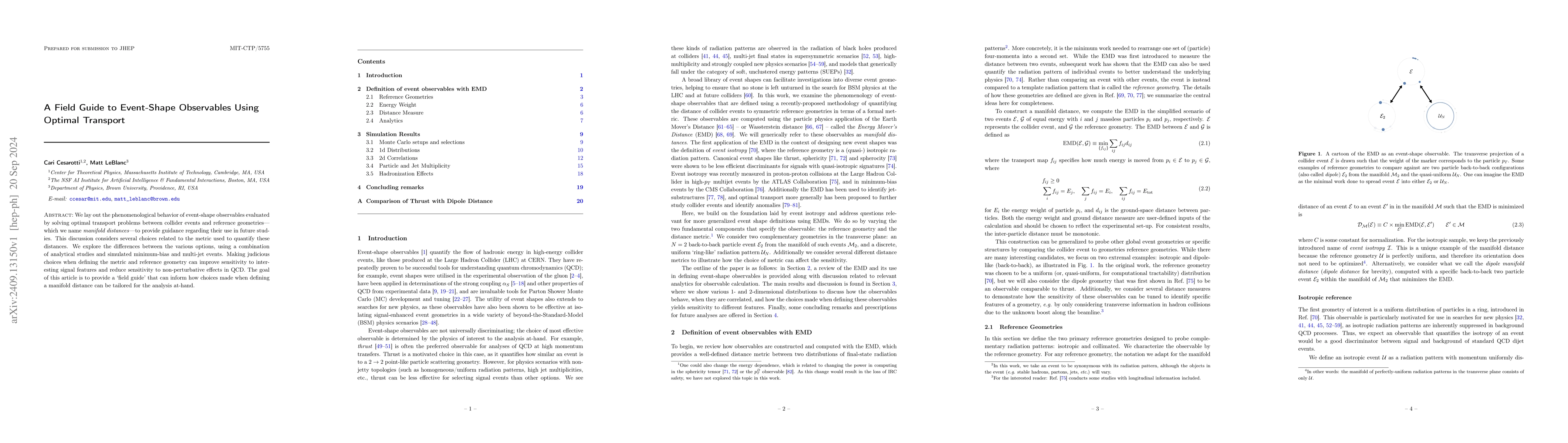 Thumbnail for A Field Guide to Event-Shape Observables Using Optimal Transport