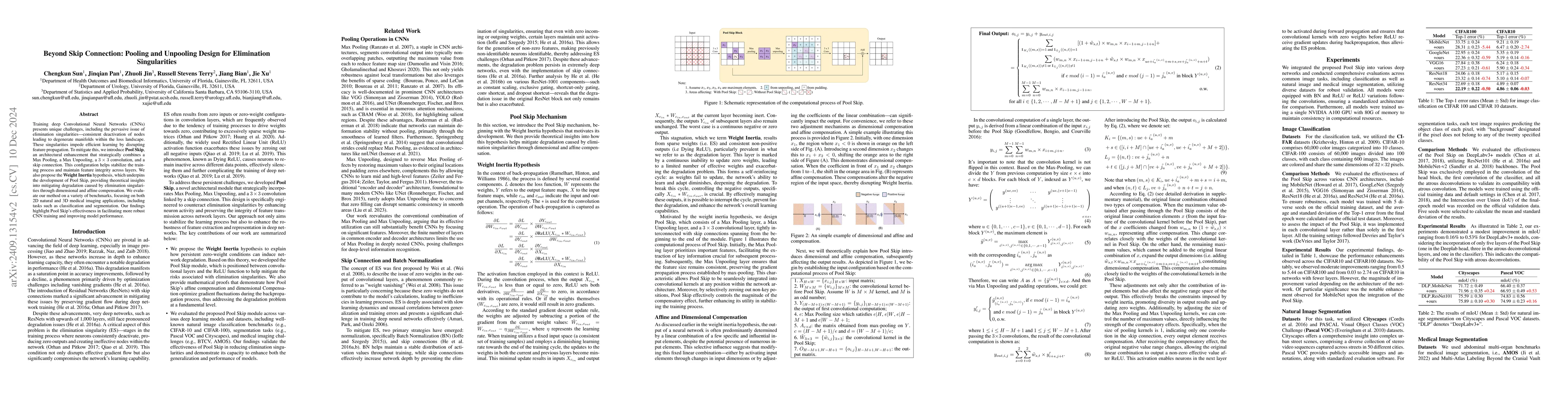 Thumbnail for Beyond Skip Connection: Pooling and Unpooling Design for Elimination
  Singularities