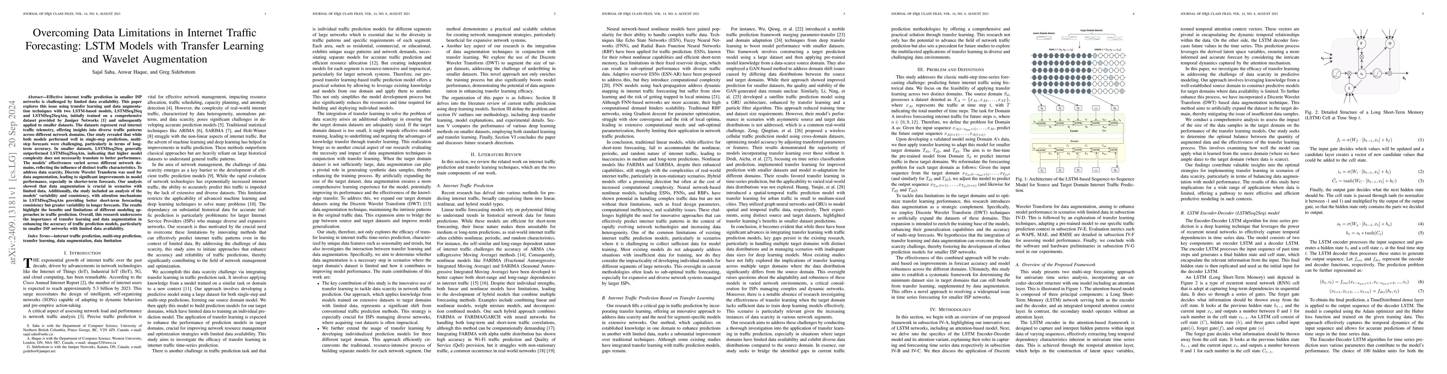 Thumbnail for Overcoming Data Limitations in Internet Traffic Forecasting: LSTM Models
  with Transfer Learning and Wavelet Augmentation