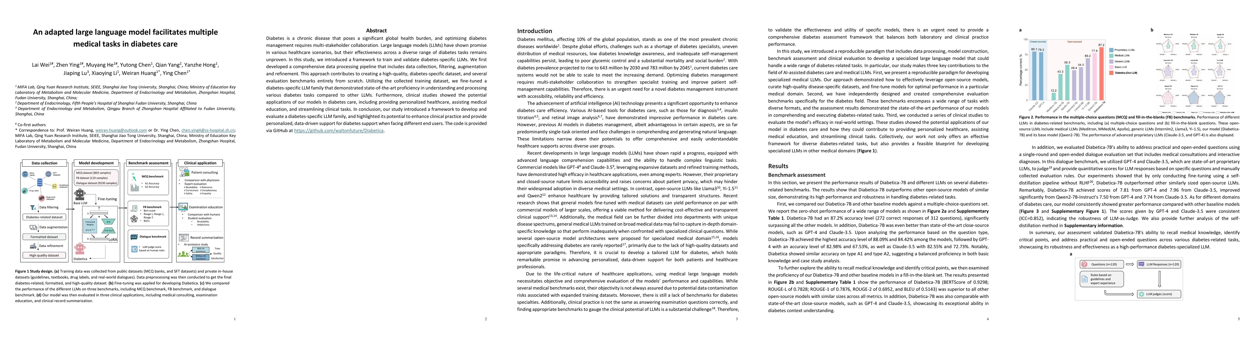 Thumbnail for An adapted large language model facilitates multiple medical tasks in
  diabetes care
