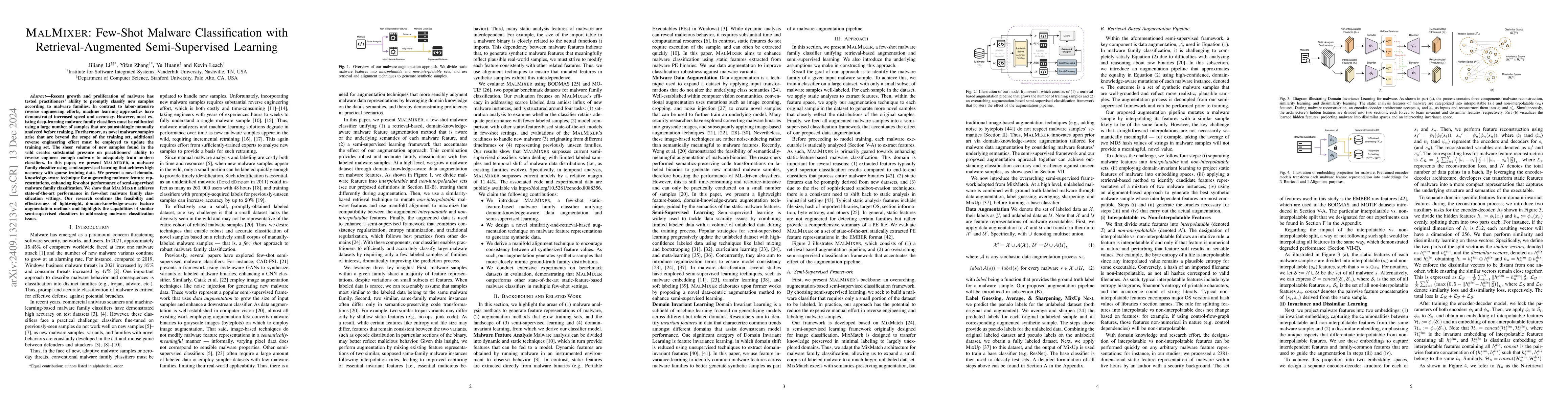 Thumbnail for MalMixer: Few-Shot Malware Classification with Retrieval-Augmented
  Semi-Supervised Learning