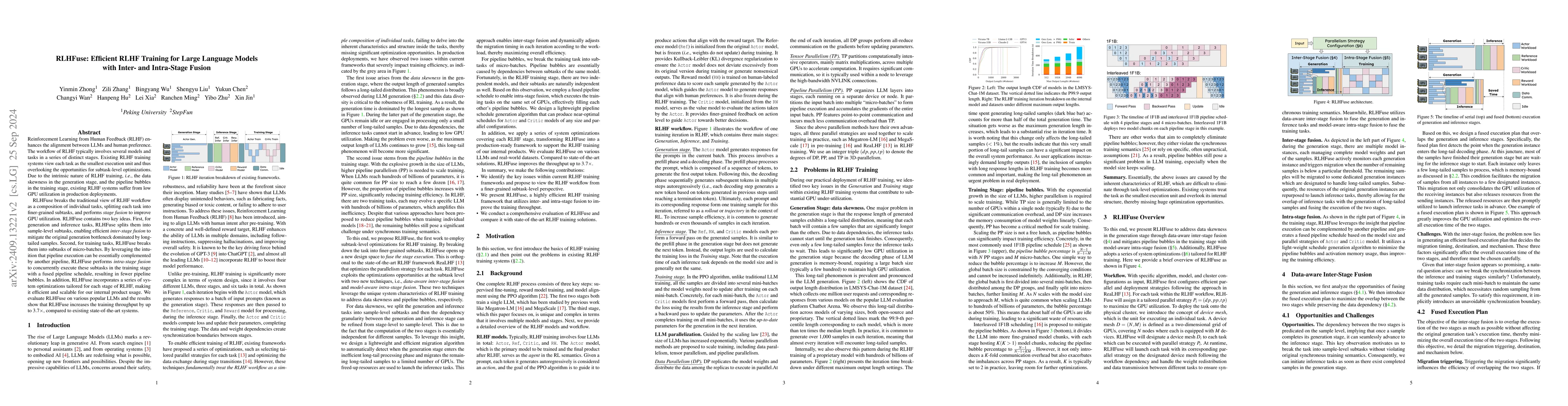 Thumbnail for RLHFuse: Efficient RLHF Training for Large Language Models with Inter-
  and Intra-Stage Fusion