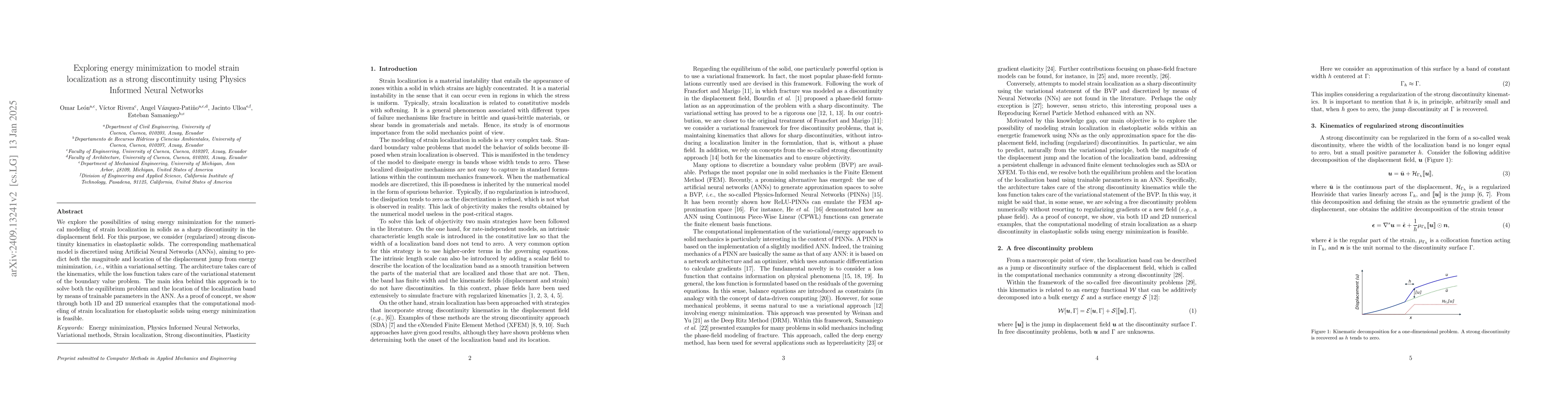 Thumbnail for Exploring the ability of the Deep Ritz Method to model strain
  localization as a sharp discontinuity