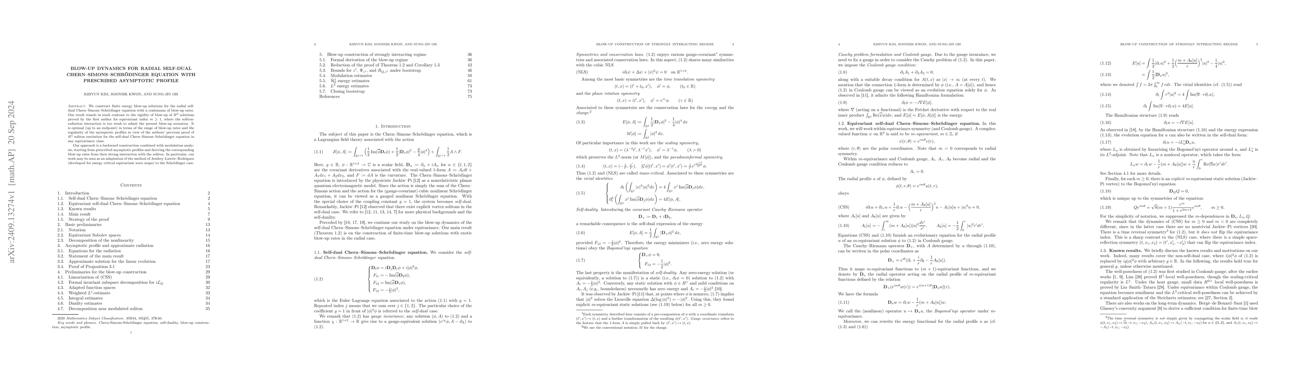 Thumbnail for Blow-up dynamics for radial self-dual Chern-Simons-Schrödinger
  equation with prescribed asymptotic profile