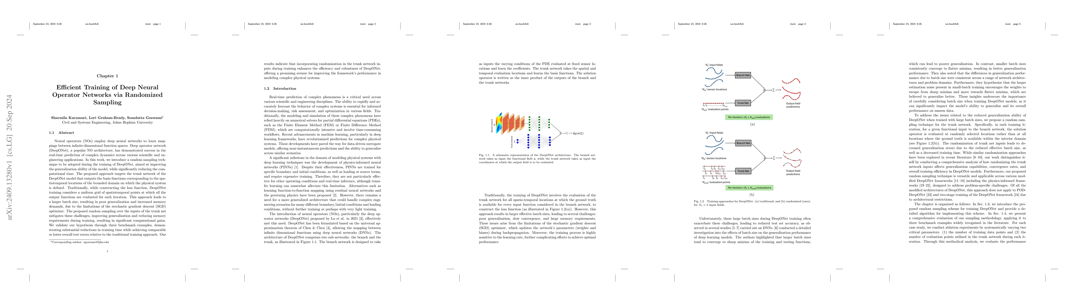Thumbnail for Efficient Training of Deep Neural Operator Networks via Randomized
  Sampling